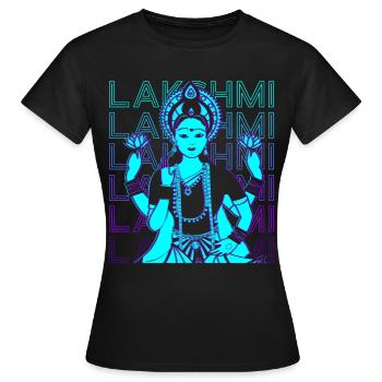 Lakshmi Déesse hindoue Mythologie hindoue - T-shirt Femme - noir - Devant - AI Model Female 172 dark (172cm)