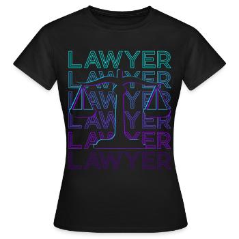 Lawyer Lawyer Scales of Justice - Women's T-Shirt - black - Front - AI Model Female 172 dark (172cm)