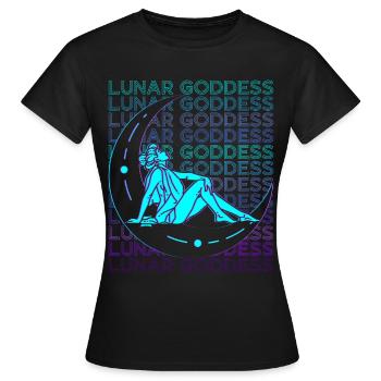 Déesse de la Lune Wicca Pagan Retro - T-shirt Femme - noir - Devant - AI Model Female 172 dark (172cm)