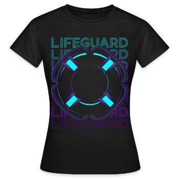 Rettungsschwimmer Retro - Frauen T-Shirt - Schwarz - Vorne - AI Model Female 172 dark (172cm)