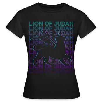 Löwe von Juda Jude Jude Hebräisch Israelit Israel - Frauen T-Shirt - Schwarz - Vorne - AI Model Female 172 dark (172cm)