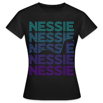 Loch Ness Monster Nessie Kryptide Kryptozoologie - Frauen T-Shirt - Schwarz - Vorne - AI Model Female 172 dark (172cm)