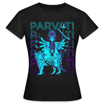 Parvati Déesse hindoue Mythologie hindoue - T-shirt Femme - noir - Devant - AI Model Female 172 dark (172cm)