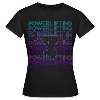 Power Triathlon Powerlifter Rétro - T-shirt Femme - noir - Devant - AI Model Female 172 dark (172cm)
