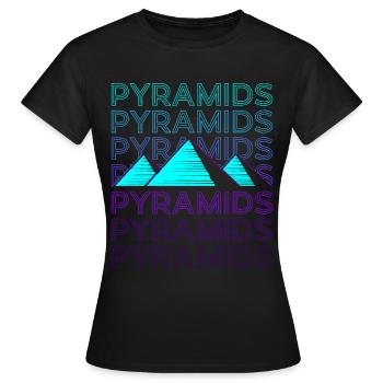 Pyramids Egyptian Pyramid Retro - Women's T-Shirt - black - Front - AI Model Female 172 dark (172cm)