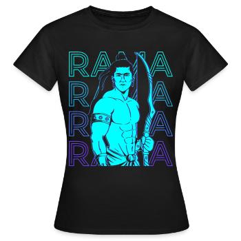 Rama Dieu hindou Mythologie hindoue Ancien hindou Retr - T-shirt Femme - noir - Devant - AI Model Female 172 dark (172cm)