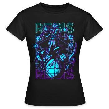 Rebis Alchemy Alchemist Magnum Opus Retro - Women's T-Shirt - black - Front - AI Model Female 172 dark (172cm)