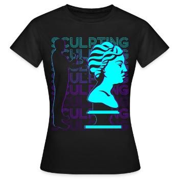 Sculpture Sculptor Retro - Women's T-Shirt - black - Front - AI Model Female 172 dark (172cm)