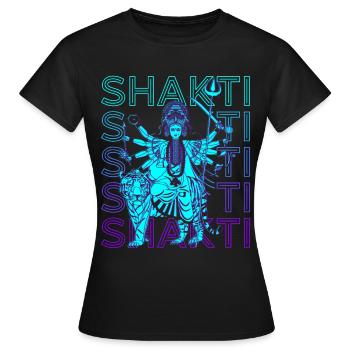 Shakti Déesse hindoue Mythologie hindoue Ancienne hindoue - T-shirt Femme - noir - Devant - AI Model Female 172 dark (172cm)