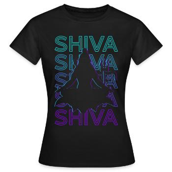 Shiva Dieu hindou Mythologie hindoue Ancien hindou - T-shirt Femme - noir - Devant - AI Model Female 172 dark (172cm)