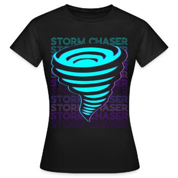 Storm Chaser Storm Chasing Storm Hunter Retro - Women's T-Shirt - black - Front - AI Model Female 172 dark (172cm)