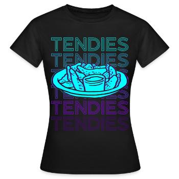 Tendies Poulet Tendre Rétro - T-shirt Femme - noir - Devant - AI Model Female 172 dark (172cm)