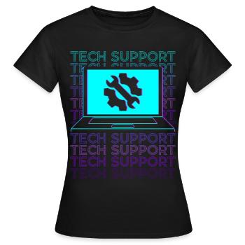 Technical support Technical support - Women's T-Shirt - black - Front - AI Model Female 172 dark (172cm)