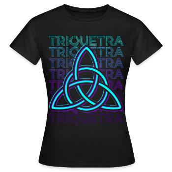 Triquetra Viking Trinity Knot Nordic - Women's T-Shirt - black - Front - AI Model Female 172 dark (172cm)