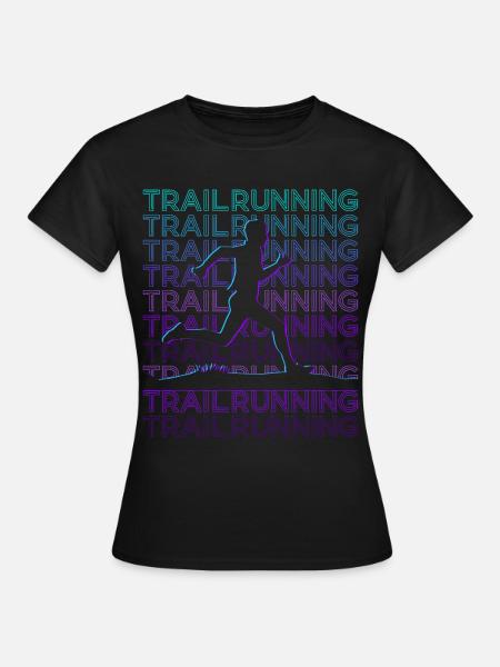 Trail Running Trail Runner Rétro - T-shirt Femme - noir