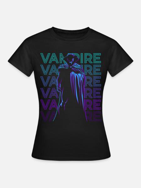 Vampir Blutsauger Retro - Frauen T-Shirt - Schwarz