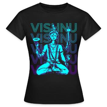 Vishnu Hindu God Mythologie hindoue Ancien hindou - T-shirt Femme - noir - Devant - AI Model Female 172 dark (172cm)