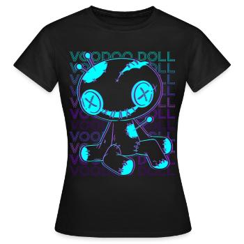 Voodoo Puppe Hexerei Retro - Frauen T-Shirt - Schwarz - Vorne - AI Model Female 172 dark (172cm)