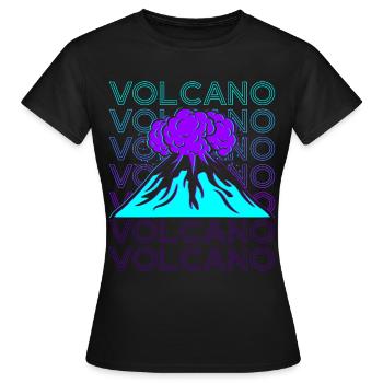 Volcano Retro - Women's T-Shirt - black - Front - AI Model Female 172 dark (172cm)