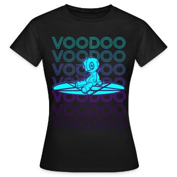 Voodoo Puppe Pentagramm Hexerei Retro - Frauen T-Shirt - Schwarz - Vorne - AI Model Female 172 dark (172cm)
