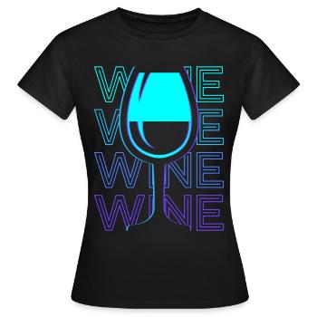 Wine Drinker Wine Drinker Sommelier Winemaker Retro - Women's T-Shirt - black - Front - AI Model Female 172 dark (172cm)