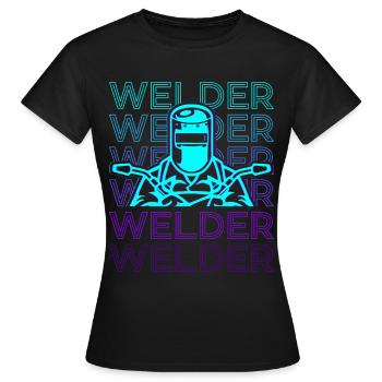 Welder Welding Welding Retro - Women's T-Shirt - black - Front - AI Model Female 172 dark (172cm)