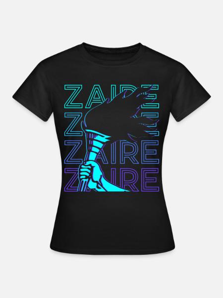 Zaire Kongo Kongolesisch Retro - Frauen T-Shirt - Schwarz