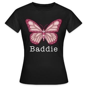 Baddie Girl Esthétique Papillon - T-shirt Femme - noir - Devant - AI Model Female 172 dark (172cm)