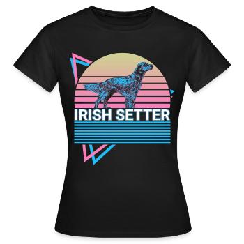 Irish Setter Retro - Frauen T-Shirt - Schwarz - Vorne - AI Model Female 172 dark (172cm)