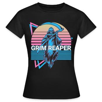 Grim Reaper Retro - Women's T-Shirt - black - Front - AI Model Female 172 dark (172cm)
