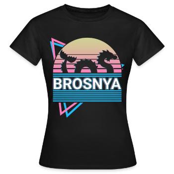 Brosnya Cryptozoologie Rétro - T-shirt Femme - noir - Devant - AI Model Female 172 dark (172cm)