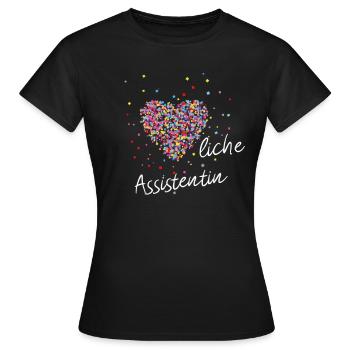 Herzliche Assistentin Arzthelferin - Frauen T-Shirt - Schwarz - Vorne - AI Model Female 172 dark (172cm)