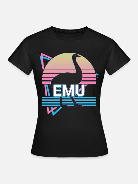 Emu Retro - Dame-T-shirt - sort