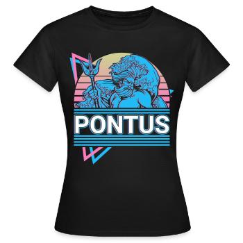 Pontus Greek Deity Ancient Greek Myt - Women's T-Shirt - black - Front - AI Model Female 172 dark (172cm)
