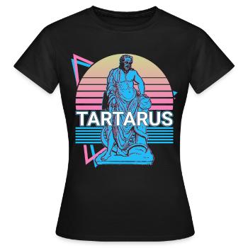 Tartare divinité grecque grec grec ancien M - T-shirt Femme - noir - Devant - AI Model Female 172 dark (172cm)