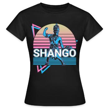 Shango Chango Orisha African Deity Yoruba - Women's T-Shirt - black - Front - AI Model Female 172 dark (172cm)