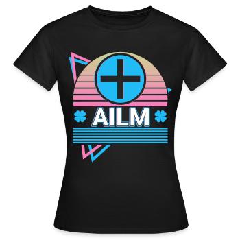 Ailm Symbole celtique Mythologie celtique Rétro - T-shirt Femme - noir - Devant - AI Model Female 172 dark (172cm)