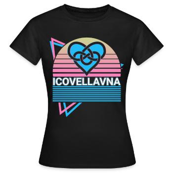 Icovellavna Symbole Celtique Rétro - T-shirt Femme - noir - Devant - AI Model Female 172 dark (172cm)