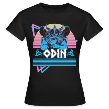 Odin Viking Dieu nordique Walhalla Asgard - T-shirt Femme - noir - Devant - AI Model Female 172 dark (172cm)