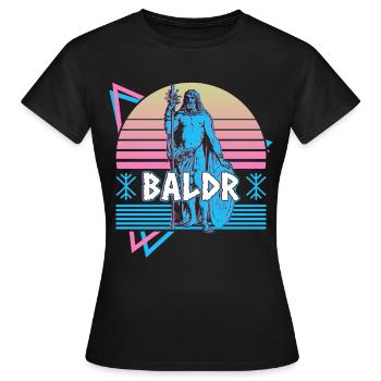 Baldr Dieu nordique Asgard Mythologie nordique - T-shirt Femme - noir - Devant - AI Model Female 172 dark (172cm)