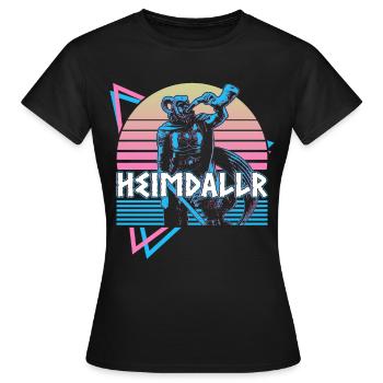 Heimdallr Heimdall Dieu nordique Asgard - T-shirt Femme - noir - Devant - AI Model Female 172 dark (172cm)