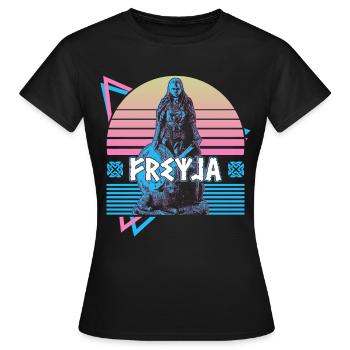Freyja Freya Déesse nordique Asgard Mytus nordique - T-shirt Femme - noir - Devant - AI Model Female 172 dark (172cm)