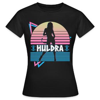 Huldra Hulder Folklore scandinave Rétro - T-shirt Femme - noir - Devant - AI Model Female 172 dark (172cm)
