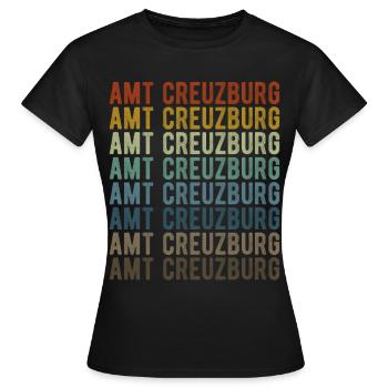 Amt Creuzburg Stadt Retro Vintage - Frauen T-Shirt - Schwarz - Vorne - AI Model Female 172 dark (172cm)