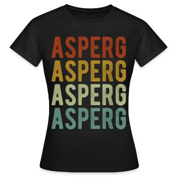 Asperg Stadt Retro Vintage - Frauen T-Shirt - Schwarz - Vorne - AI Model Female 172 dark (172cm)