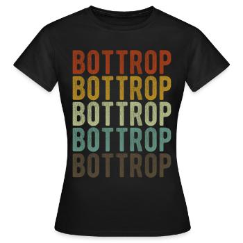 Bottrop City Rétro Vintage - T-shirt Femme - noir - Devant - AI Model Female 172 dark (172cm)