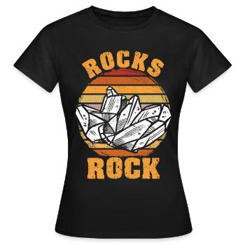 Funny Rock Hunting Rock Hunter Geologist - Women's T-Shirt - black - Front - AI Model Female 172 dark (172cm)