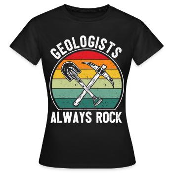 Drôle de chasse aux rochers Géologue Chasseur de roches - T-shirt Femme - noir - Devant - AI Model Female 172 dark (172cm)
