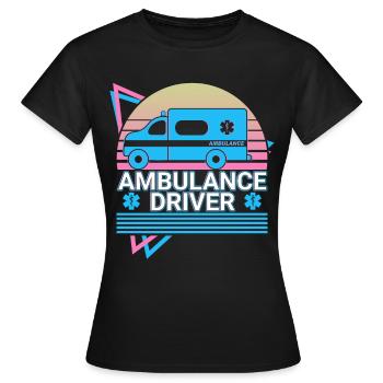 Ambulance driver Retro - Women's T-Shirt - black - Front - AI Model Female 172 dark (172cm)