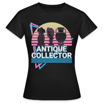 Collectionneur d’antiquités Antiquaire Rétro - T-shirt Femme - noir - Devant - AI Model Female 172 dark (172cm)